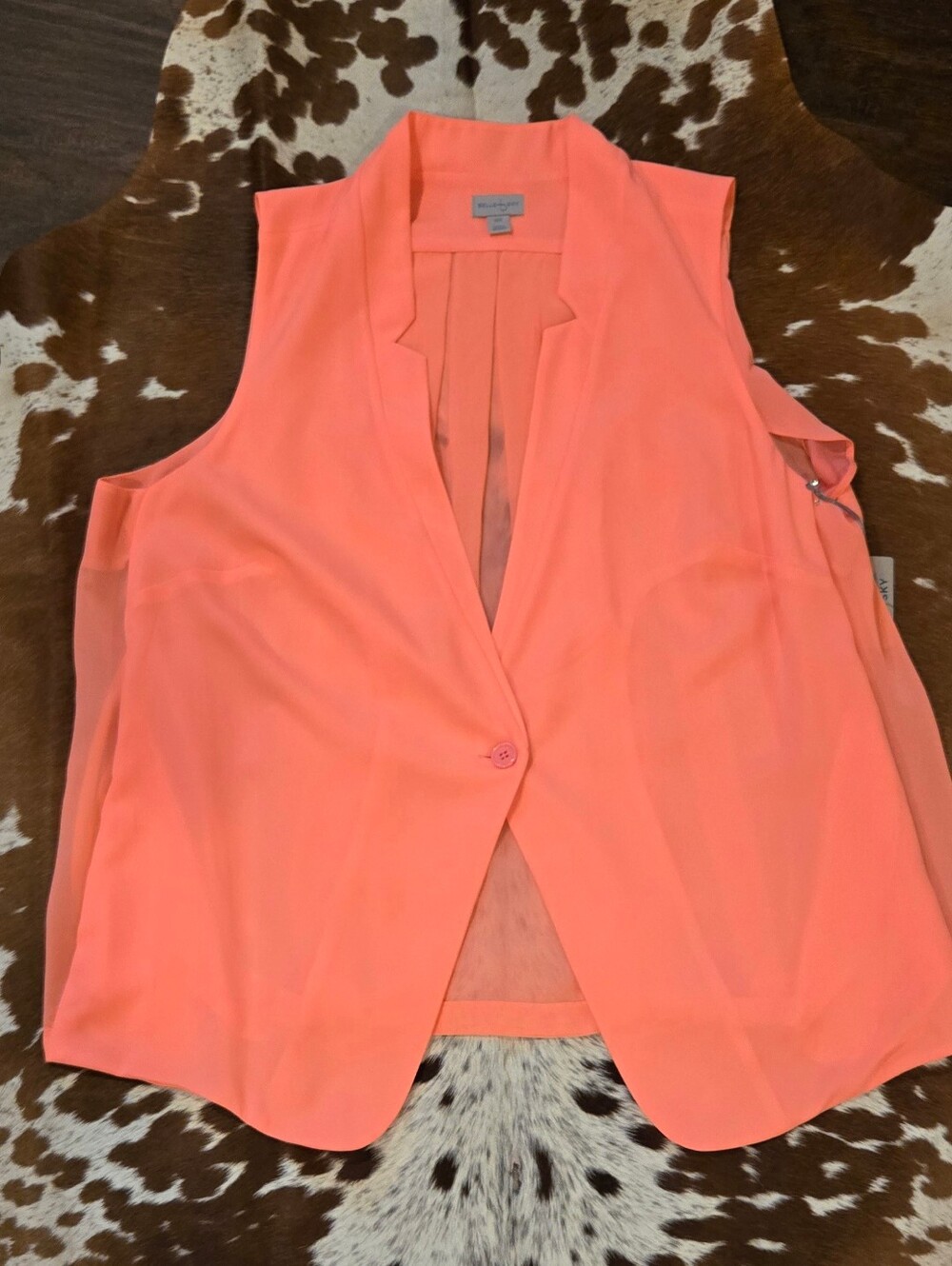 Banana Republic Coral Sleeveless Blazer Vest